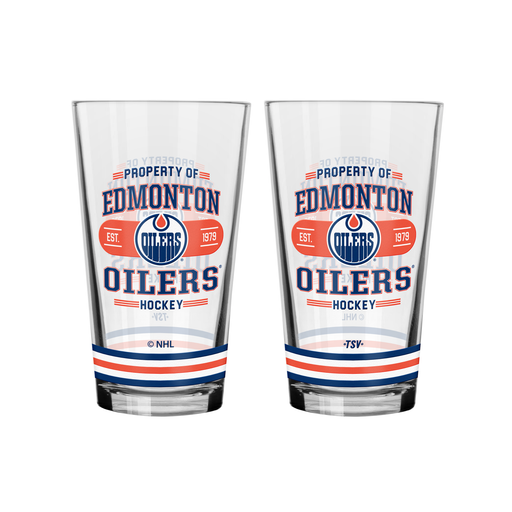 NHL  Edmonton Oilers Property of  16 oz  2-pack Mixing Glass