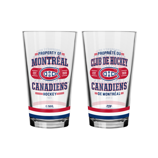 NHL  Montreal Canadiens Property of  16 oz  2-pack Mixing Glass