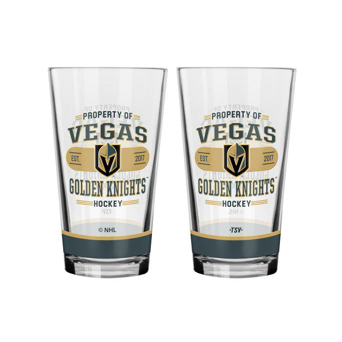 NHL  Vegas Golden Knights Property of  16 oz  2-pack Mixing Glass