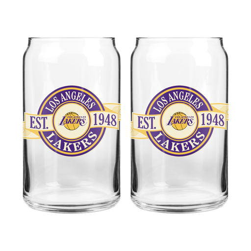 NBA Los Angeles Lakers 16 oz Clear Banner Design