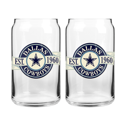NFL Dallas Cowboys 16 oz Clear Banner Design