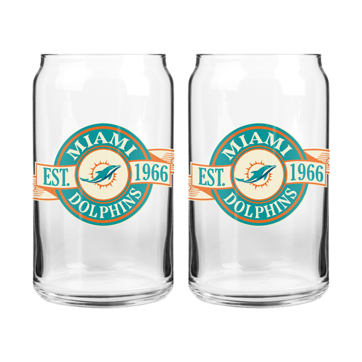NFL Miami Dolphins 16 oz Clear Banner Design
