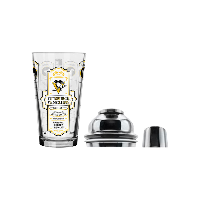 NHL Pittsburgh Penguins Bartender Mixing Glass Shaker Set