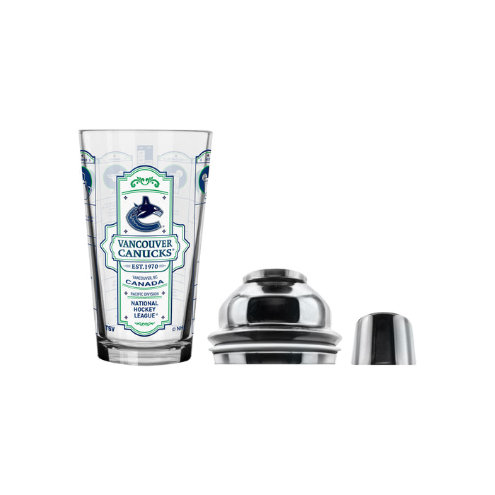 NHL Vancouver Canucks Bartender Mixing Glass Shaker Set