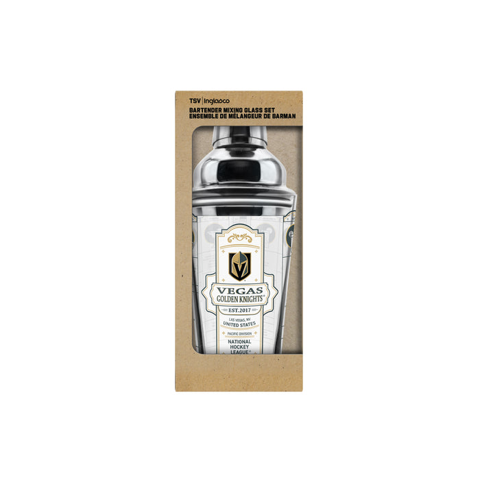 NHL Vegas Golden Knights Bartender Mixing Glass Shaker Set