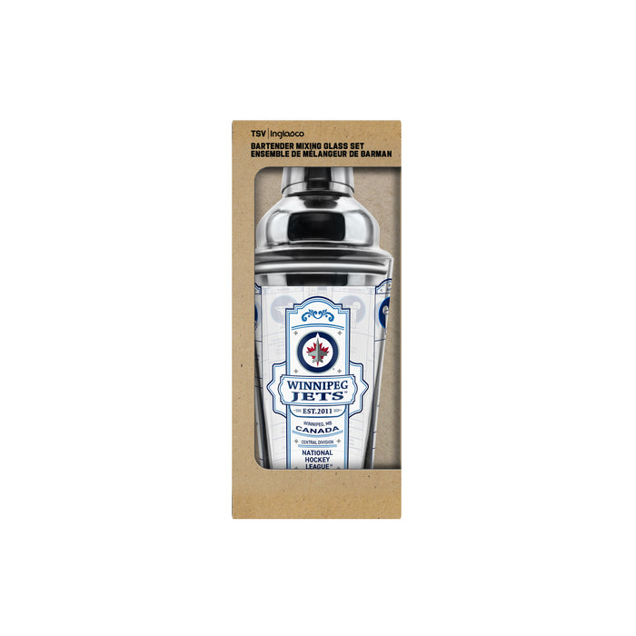 NHL Winnipeg Jets Bartender Mixing Glass Shaker Set