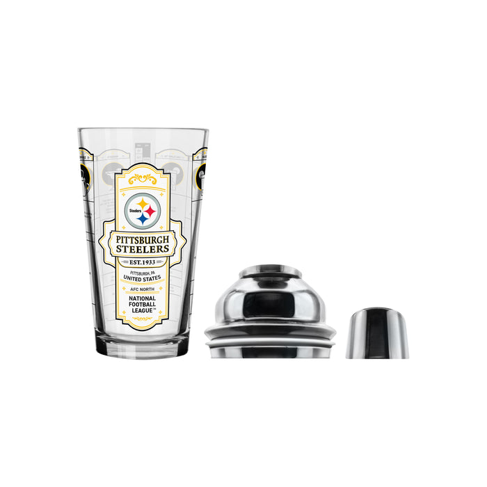 NFL Pittsburgh Steelers Bartender Mixing Glass Shaker Set