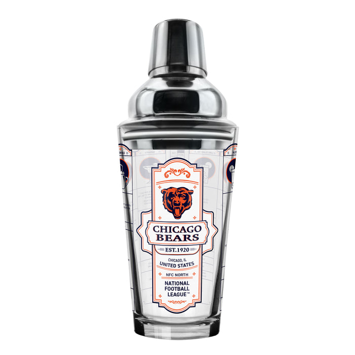 NFL Chicago Bears Bartender Mixing Glass & Shot Glass Shaker Set