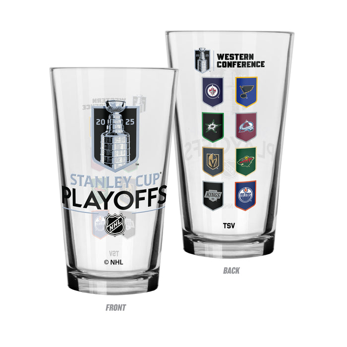 NHL 2025 Stanley Cup Playoffs East & West Conference Match-Ups (16oz 2-Piece Set)
