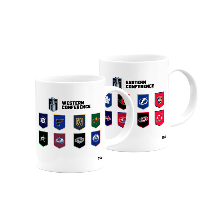 NHL 2025 Stanley Cup Playoffs East & West Conference Match-Ups (11oz 2-Piece Set)