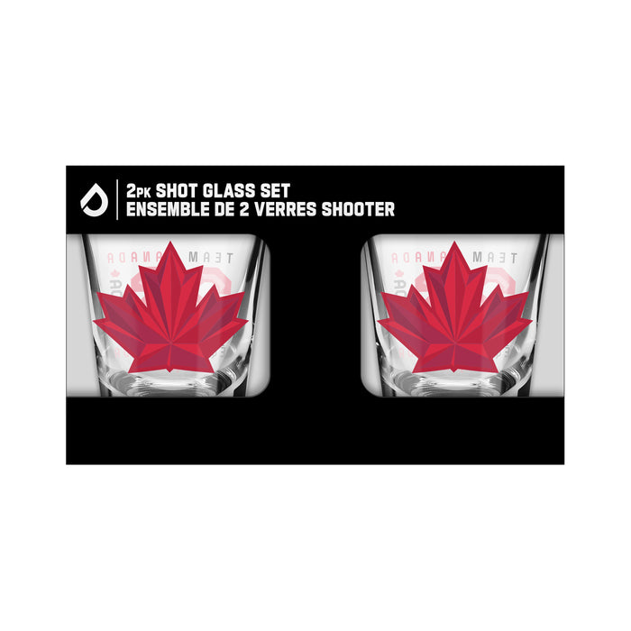 Hockey Canada 2026 Olympic Games 2 Shot Glass Collection Pack 2 Oz