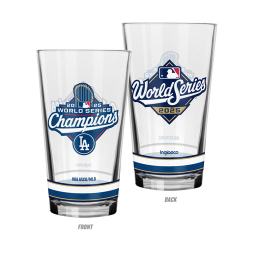 MLB WORLD SERIES CHAMPS 2025 LA DODGERS FULL WRAP 2 MIXING GLASS COLLECTION PACK 16 OZ