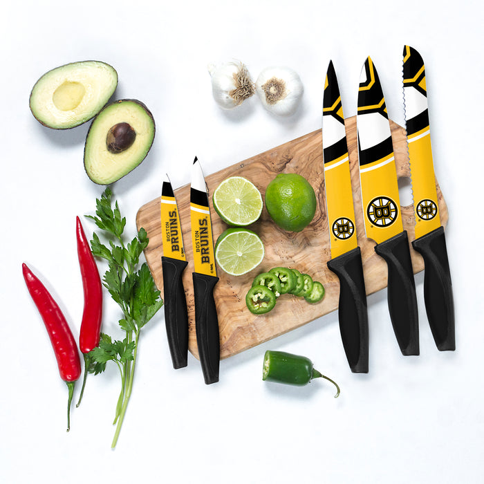 NHL Boston Bruins 5-pc Kitchen Knives