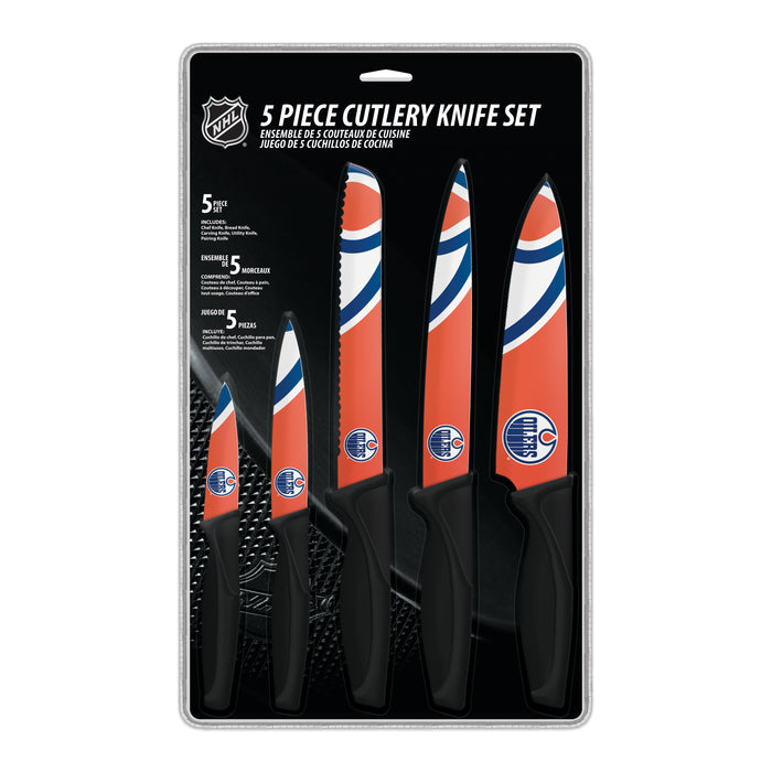 NHL Edmonton Oilers Logo 2 5-pc Kitchen Knives