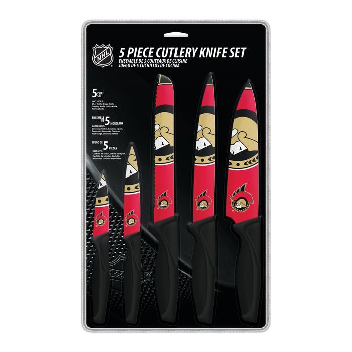 NHL Ottawa Senators 5-pc Kitchen Knives