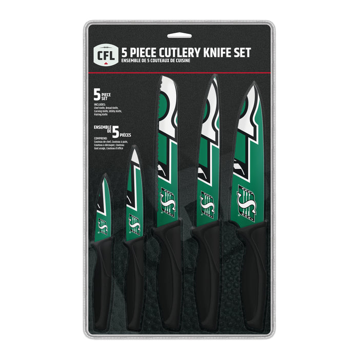 CFL Saskatchewan Roughriders 5-pc Kitchen Knives