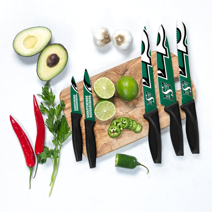 CFL Saskatchewan Roughriders 5-pc Kitchen Knives