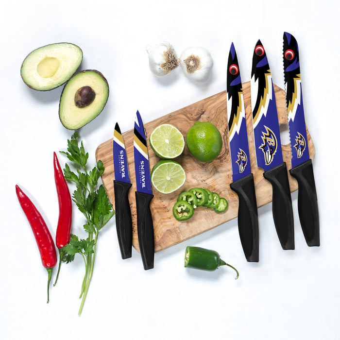 NFL Baltimore Ravens 5-pc Kitchen Knives