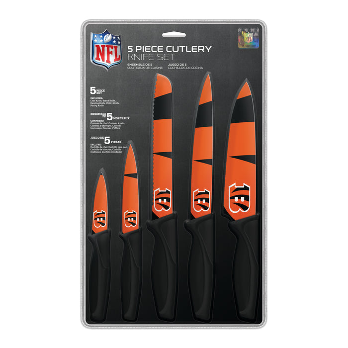 NFL Cincinnati Bengals 5-pc Kitchen Knives