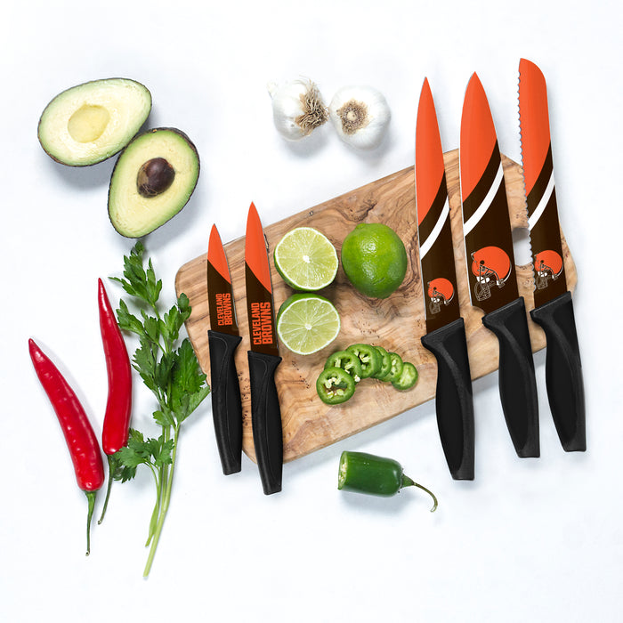NFL Cleveland Browns 5-pc Kitchen Knives