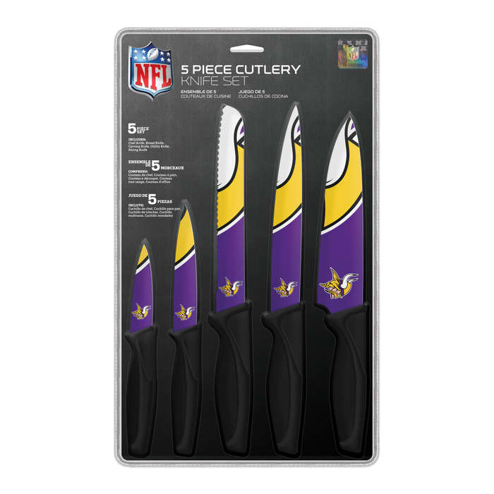 NFL Minnesota Vikings 5 pc Kitchen Knives