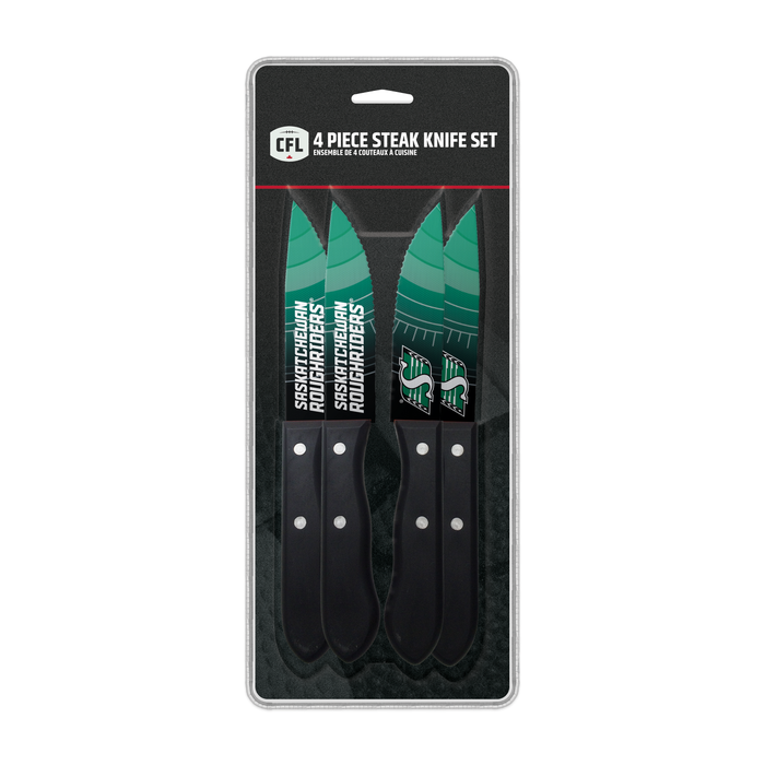 CFL Saskatchewan Roughriders 4-pc Steak Knives