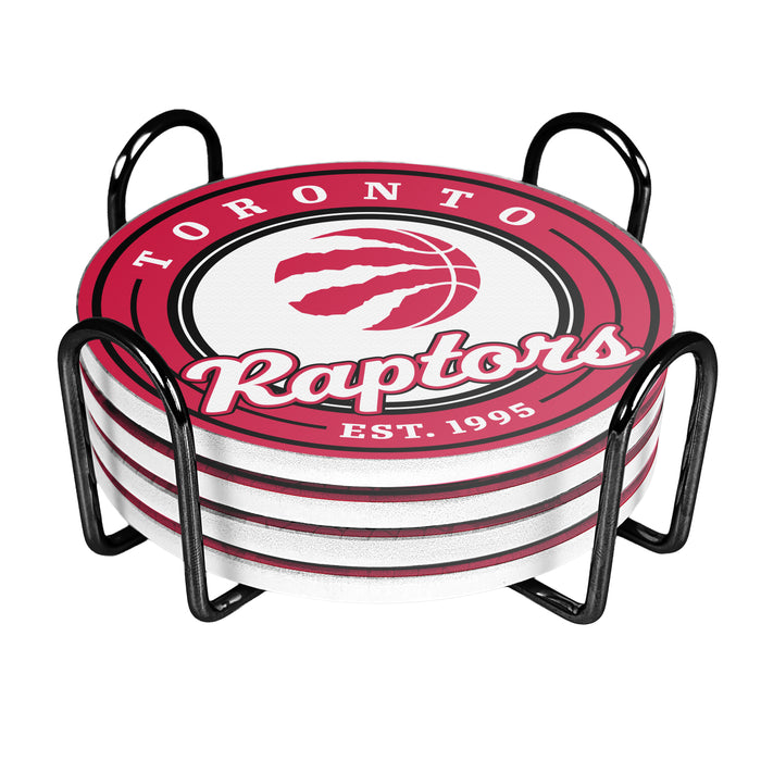 NBA Toronto raptors Hockey Puck Ceramic Drink Coasters (4-Pack)