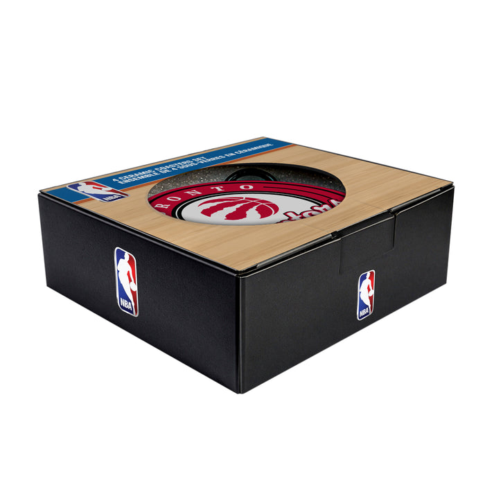 NBA Toronto raptors Hockey Puck Ceramic Drink Coasters (4-Pack)