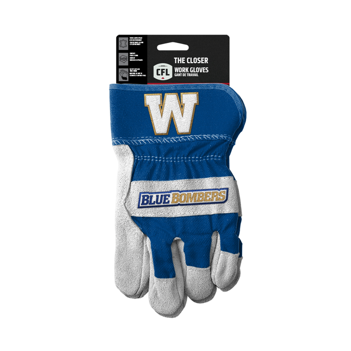 CFL Winnipeg Blue Bombers Closer Work Gloves