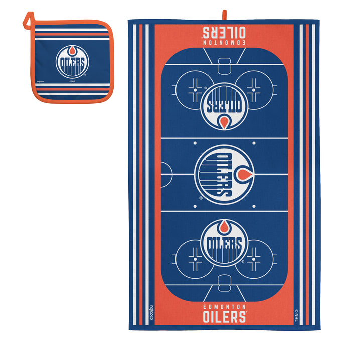 NHL Edmonton Oilers Kitchen Towel & Pot Holder Sets