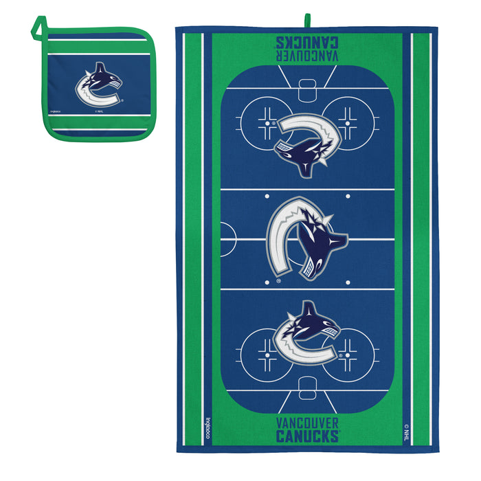 NHL Vancouver Canucks Kitchen Towel & Pot Holder Sets