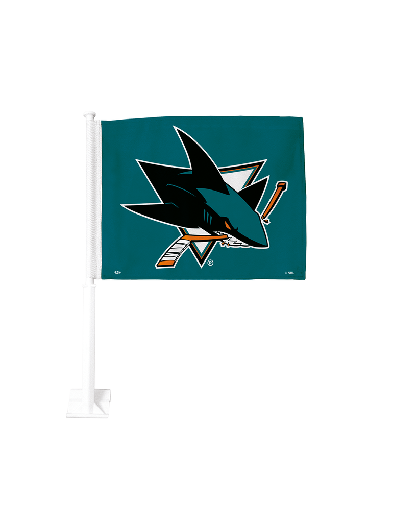 San Jose Sharks Double-Sided 11x15 Car Flag