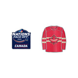 2pc pin set NHL 4 Nations Face-off 2025 Canada Logo & Jersey Pin