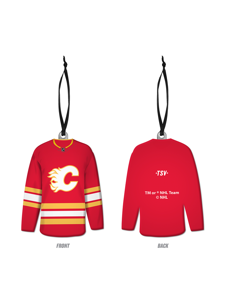 NHL Calgary Flames White Jersey Ornament