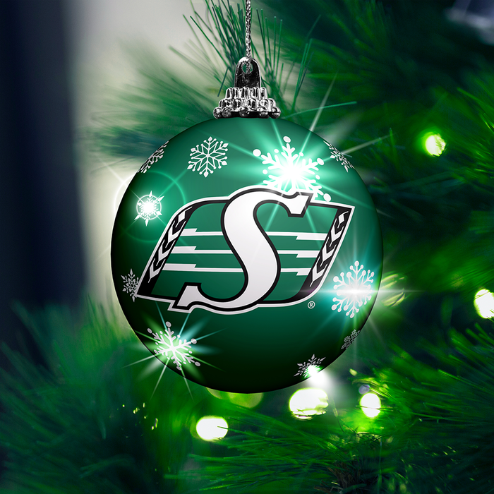 CFL Saskatchewan Roughriders Light-Up Ornament 2-Pack