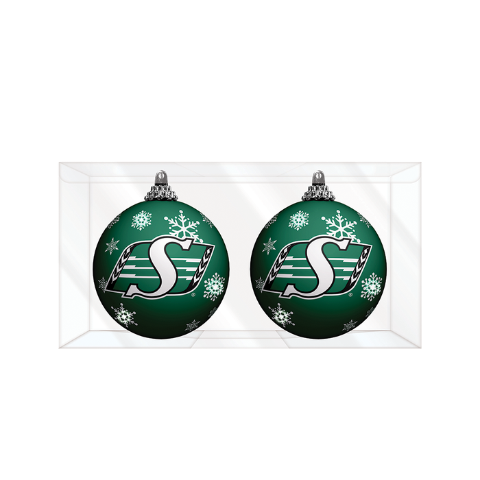 CFL Saskatchewan Roughriders Light-Up Ornament 2-Pack
