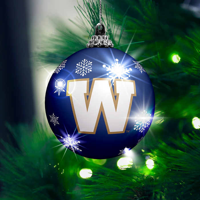CFL Winnipeg Blue Bombers Light-Up Ornament 2-Pack