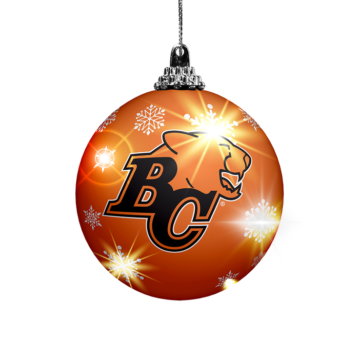 CFL BC Lions Light-Up Ball Ornament