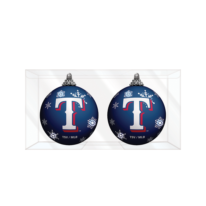 MLB Texas Rangers Light-Up Ornament 2-Pack