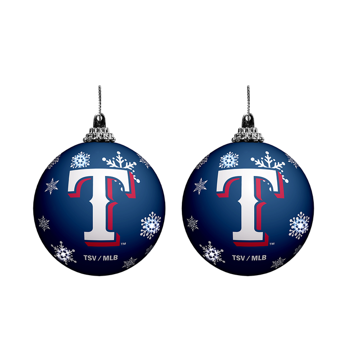 MLB Texas Rangers Light-Up Ornament 2-Pack