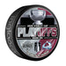 LA Kings vs Colorado Avalanche NHL 2026 Stanley Cup Playoffs Round One dueling puck with black and burgundy split background