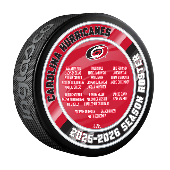 NHL Stanley Cup Champs 2026 Black Souvenir Puck - Roster Bulk Carolina Hurricanes