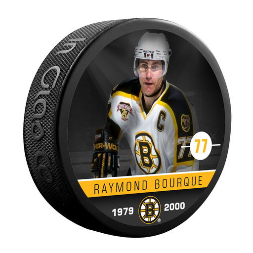 NHLAA Alumni Raymond Bourque Boston Bruins Souvenir Collector Hockey Puck