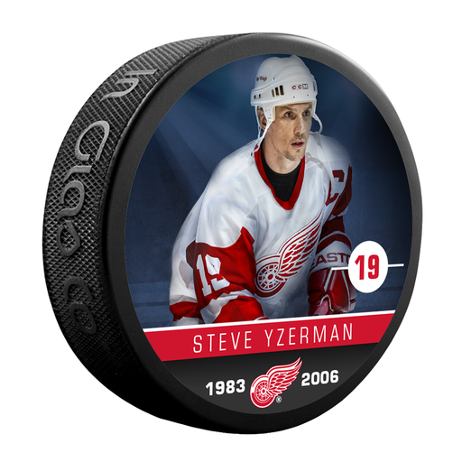 NHLAA Alumni Steve Yzerman Detroit Red Wings Souvenir Collector Hockey Puck