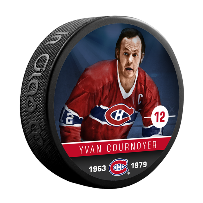 NHLAA Alumni Yvan Cournoyer Montreal Canadiens Souvenir Collector Hockey Puck