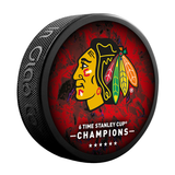 NHL Chicago Blackhawks 6 Time Stanley Cup Champions: 1934 / 1938 / 1961 / 2010 / 2013 / 2015 Commemorative Collector Puck
