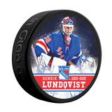 NHLPA Henrik Lundqvist #30 New York Rangers 2021 Retirement Souvenir Hockey Puck In Cube