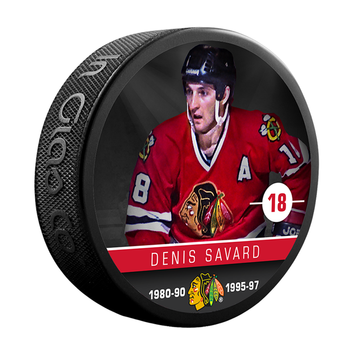 NHLAA Alumni Denis Savard Chicago Blackhawks Souvenir Collector Hockey Puck