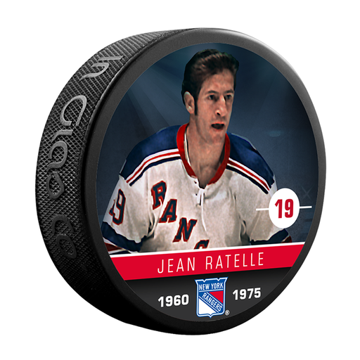 NHLAA Alumni Jean Ratelle New York Rangers Souvenir Collector Hockey Puck