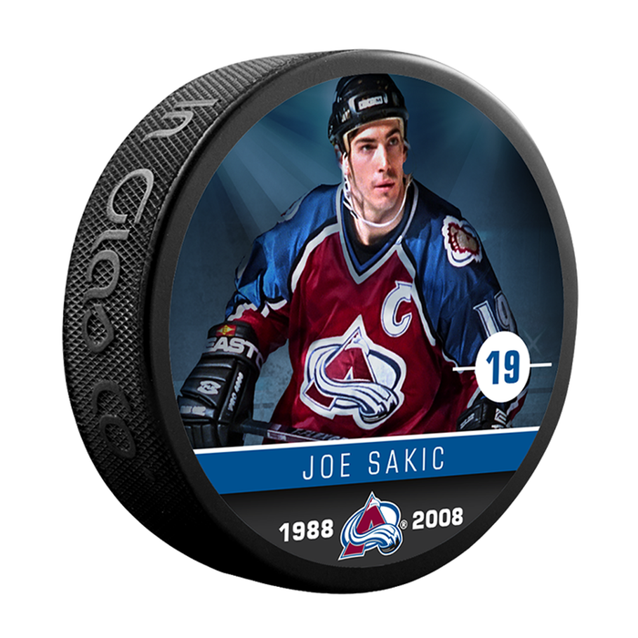 NHLAA Alumni Joe Sakic Colorado Avalanche Souvenir Collector Hockey Puck